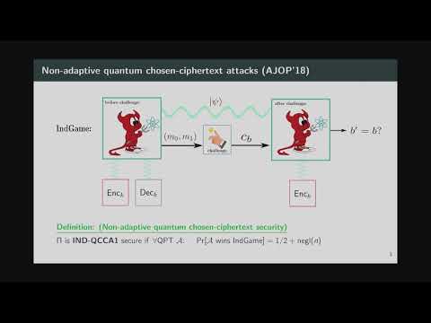 Alexander Poremba: On Quantum Chosen-Ciphertext Attacks and Learning with Errors
