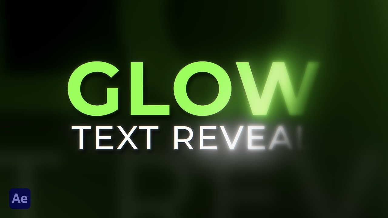 Creative Glow Text Reveal In After Effects