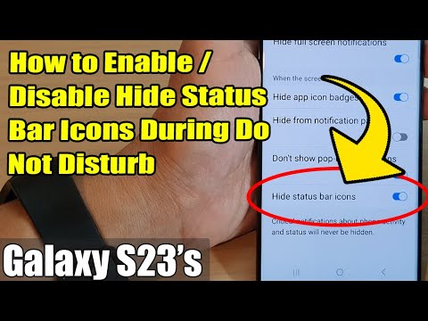Galaxy S23's: How to Enable/Disable Hide Status Bar Icons During Do Not Disturb