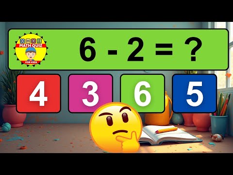 20 One Digit Subtraction Quiz | Math Quiz for Kids