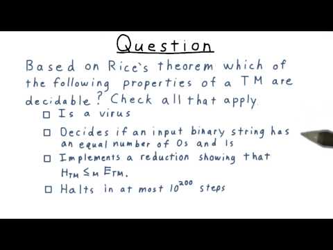 Undecidable Properties_1 Quiz - Georgia Tech - Computability, Complexity, Theory: Computability