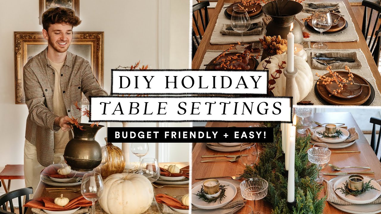 Easy & Budget-Friendly Holiday Tablescapes 🎄