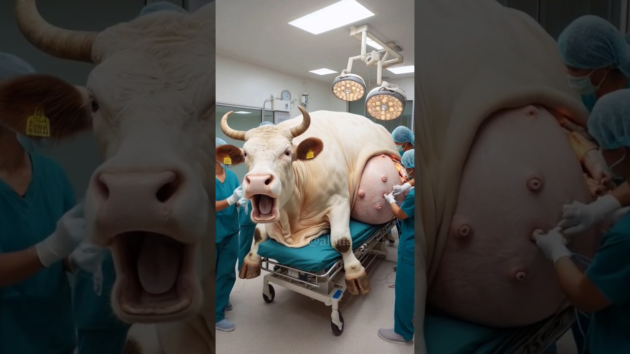 Rescue of Pregnant Cow by Veterinarians 🐄