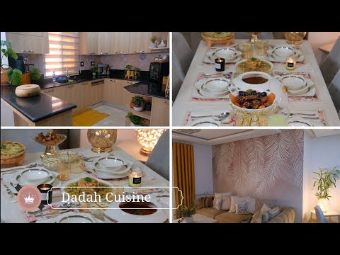 طاولة أول يوم رمضان2024❤️افكار و تدابير توفر عليك الوقت و الجهد👌روتين بسيط و عملي،أطباق راقية،بنينة