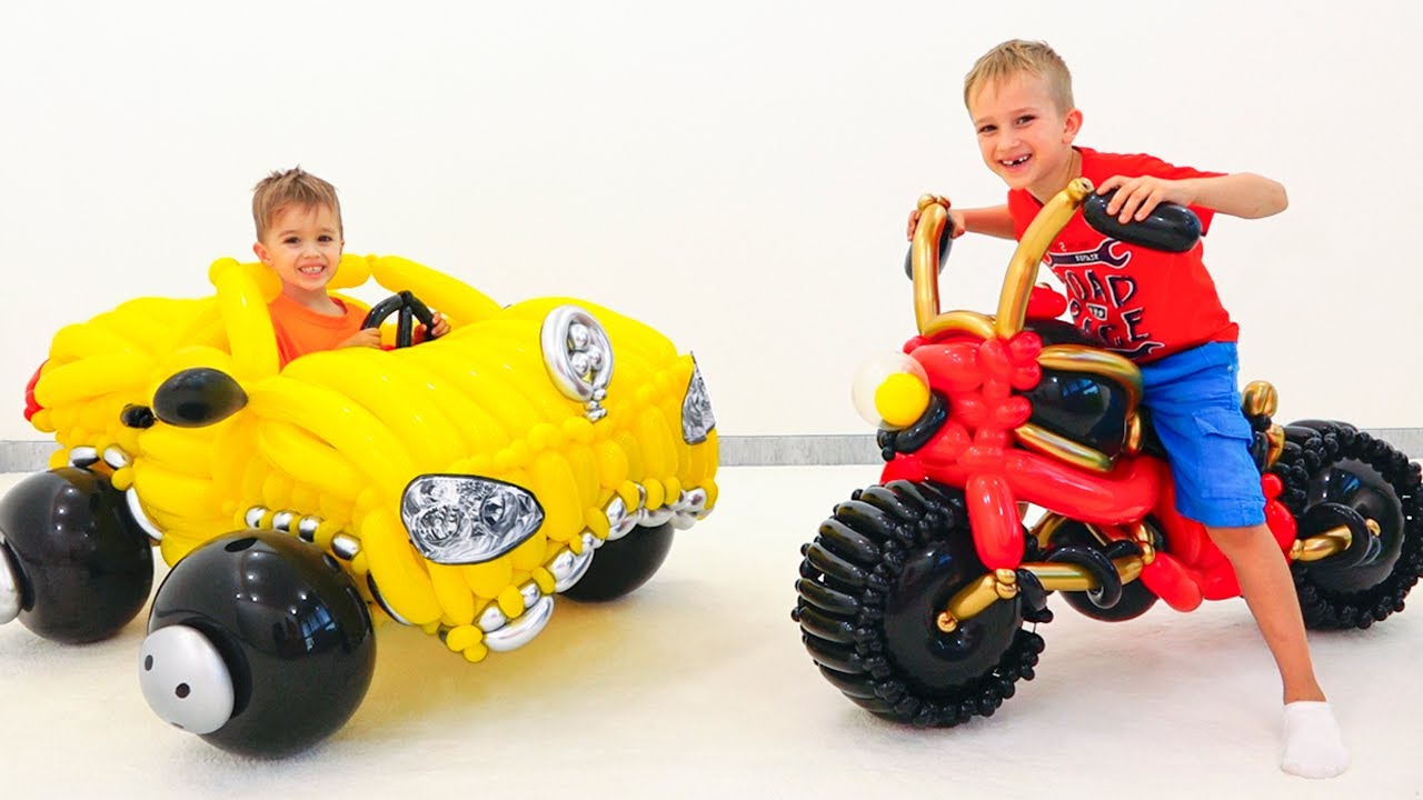 Vlad and Niki's Balloon Car Adventure 🚗 | Funny Kids Pretend Play