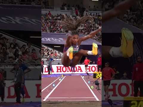Tara Davis-Woodhall is a go-getter 🔥 #worldathleticschamps #longjump #athlete #sports #usa
