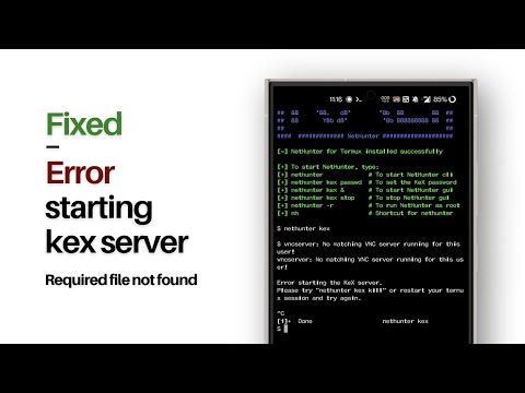 Error starting the KeX server | cannot execute: required file not found | Kali Nethunter