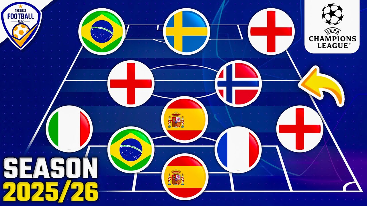 GUESS THE FOOTBALL TEAM BY PLAYERS’ NATIONALITY - CHAMPIONS LEAGUE 25/26 | FOOTBALL QUIZ 2025