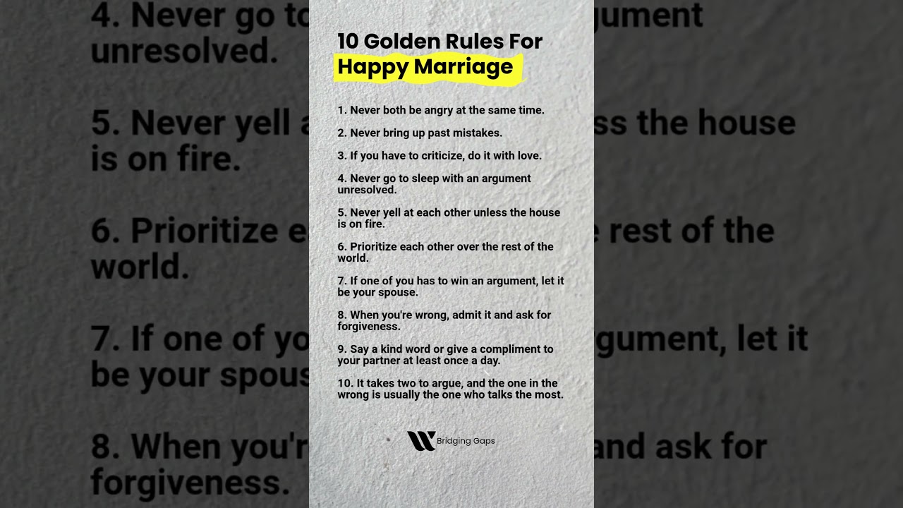 10 Essential Rules for a Happy, Lasting Marriage 💛 | Expert Relationship Tips