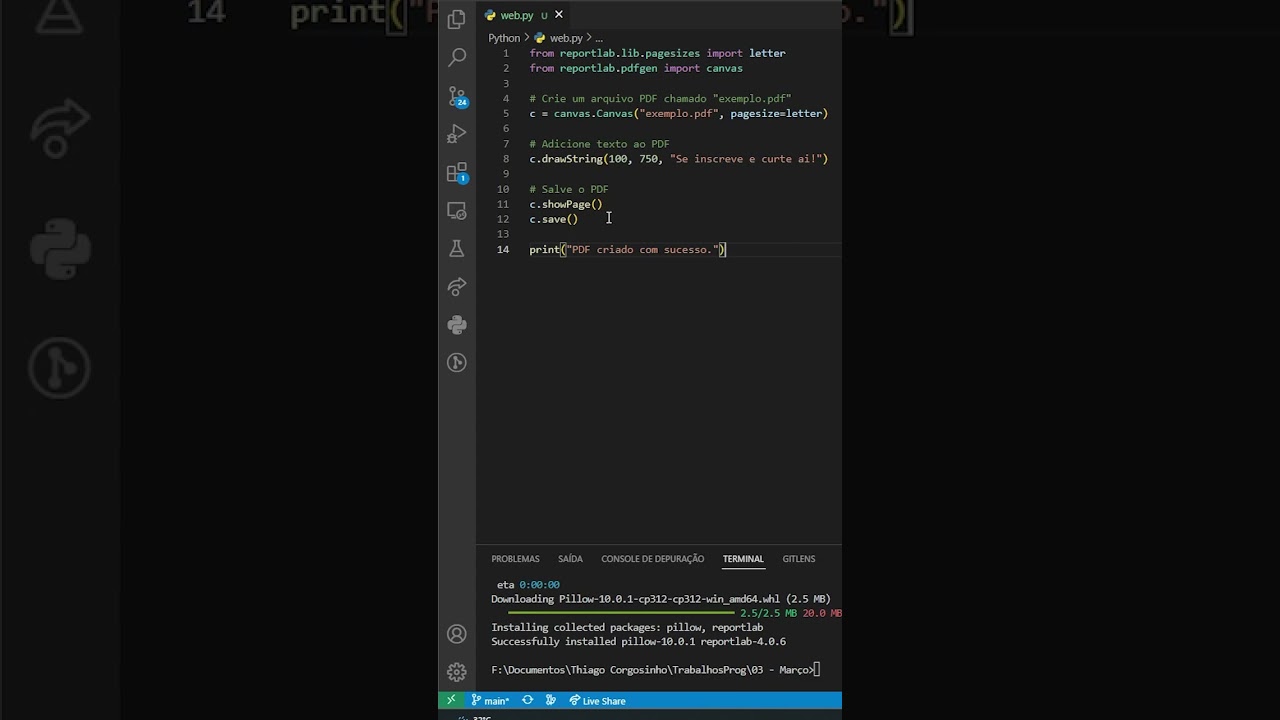 Criando PDFs Simples com Python