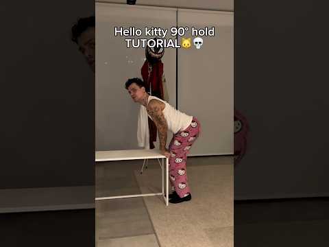 Hello kitty 90° hold tutorial🐱💀#tutorial #workout #calisthenics #hellokitty #shelove