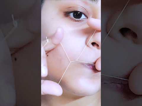 How to thread Upper Lips & Eyebrows at home #howto #threading #upperlips #shorts #ashortaday