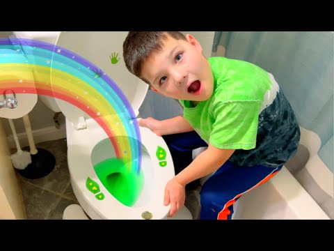 CALEB caught a Leprechaun! HOW to MAKE HOMEMADE Leprechaun Trap 🌈