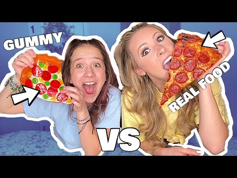 Gummy vs Real Food Challenge! 🍕🌮