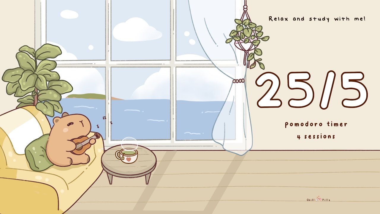 25/5 Pomodoro Timer for Relax & Study 🎧