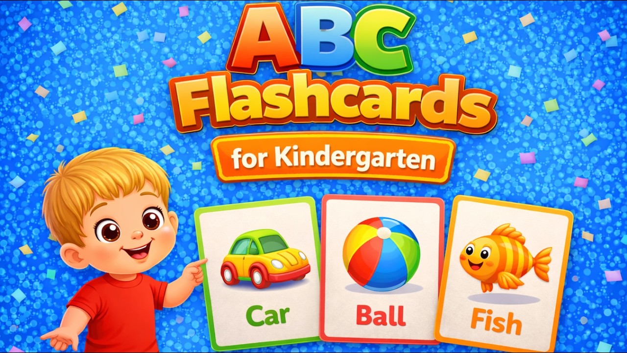 ABC Flashcards for Kindergarten | Alphabet Words A to Z | ABC Learning for Toddlers | Preschool ABCD
