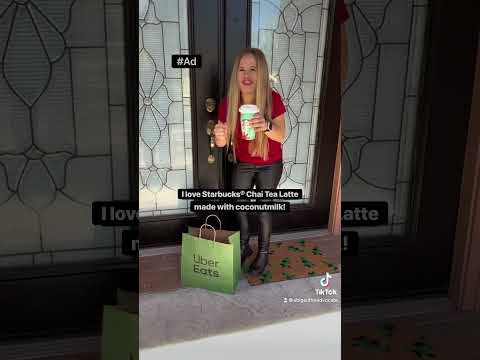 Happy Holidays Uber Eats delivers ur fav Starbucks coffee + treats From Us To You #ad