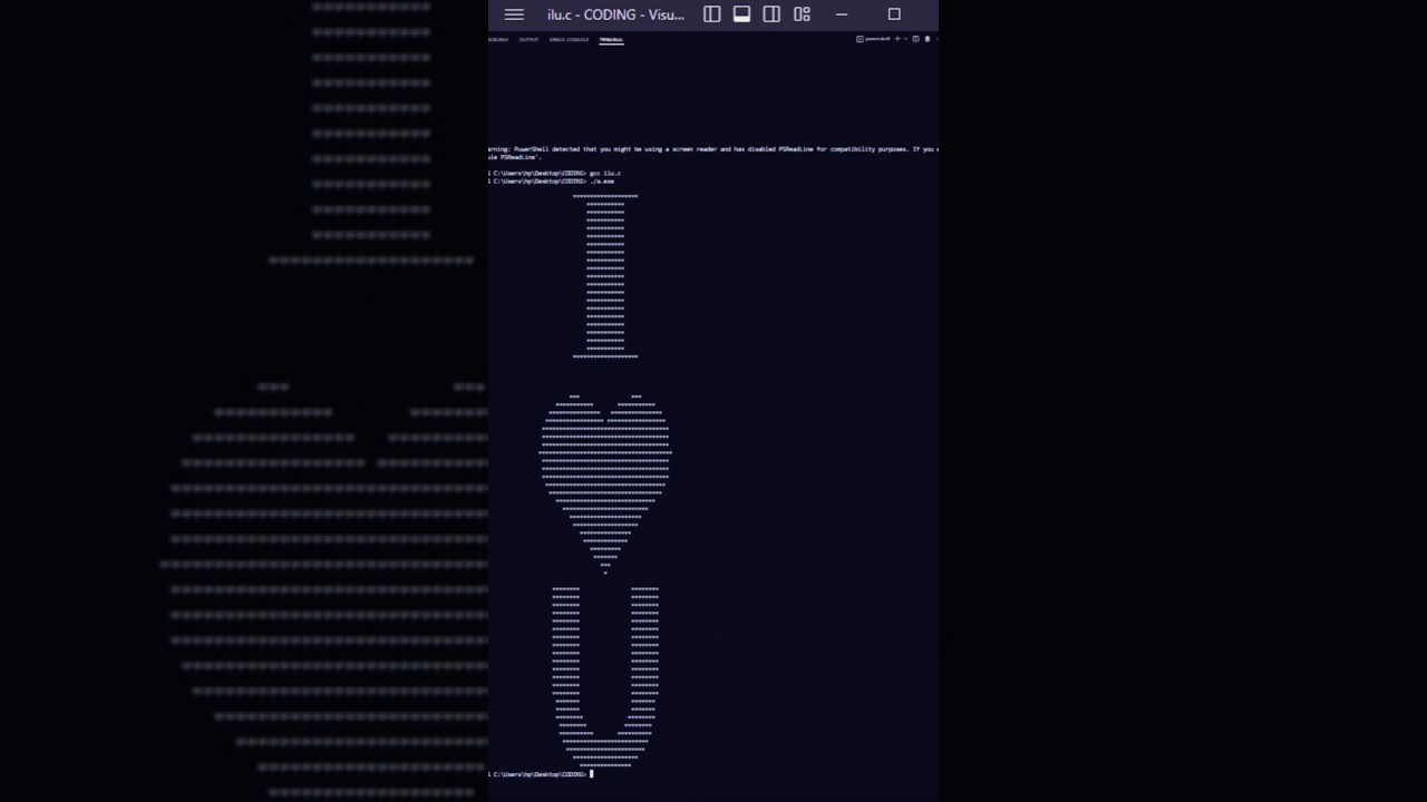 C Program to Print 'I Love You' Pattern ❤️ | Quick Coding Tutorial