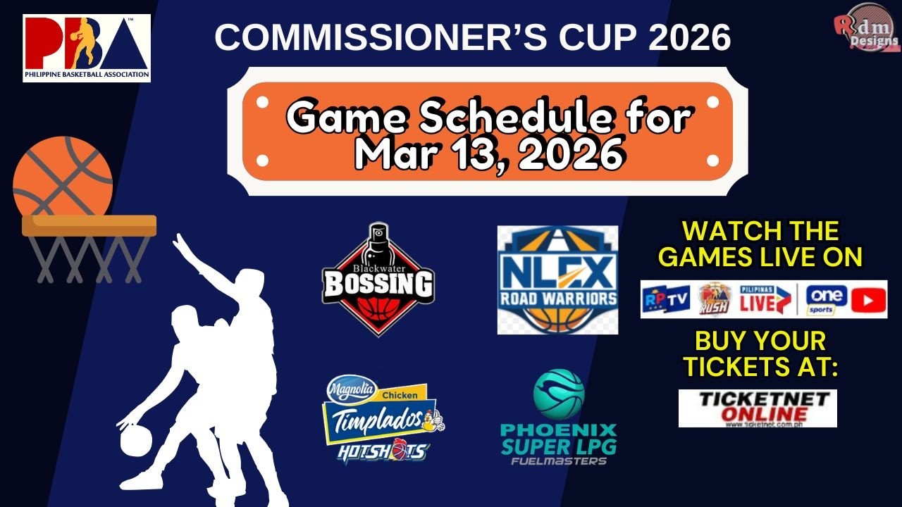 Pba Game Schedule of the Day | Mar 13, 2026 | Commissioner's Cup 2026 | ELIMINATION