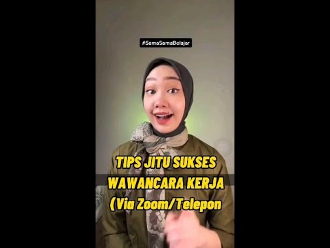 Tips Sukses Interview Kerja Via ZOOM atau Telepon #Short #tipskerja #tipsinterview #BUMN #ZOOM #HP