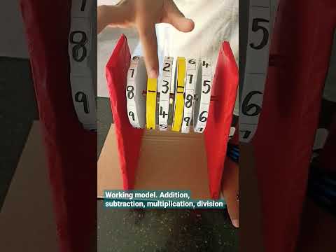 Maths working model, addition, subtraction, multiplication, division