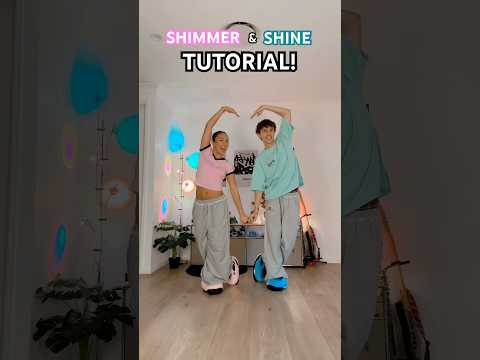 SHIMMER & SHINE DANCE TUTORIAL! ✨🩷🩵 ( FOLLOW ALONG! ) - CadelandMia #tutorial #cute #dance #viral