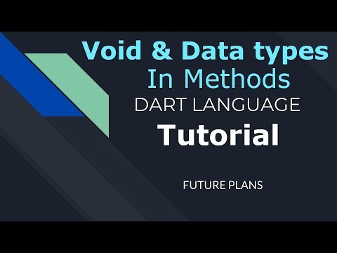 26 Void & Data Types of Methods in Dart