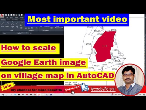 How to Digitize Raster Images in AutoCAD l How to scale Google Earth image on village map in AutoCAD