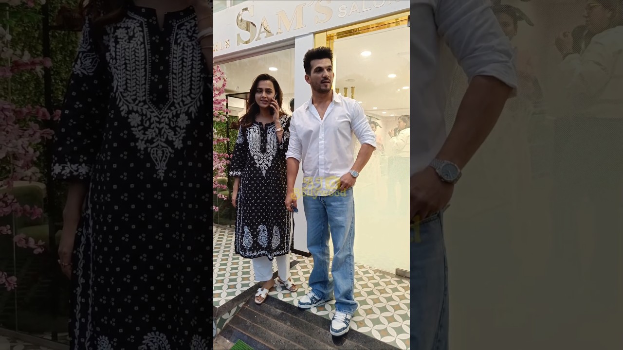 Arjun Bijlani With Tejasswi Prakash At Tejasswi Prakash's New Shop Launch Ceremony