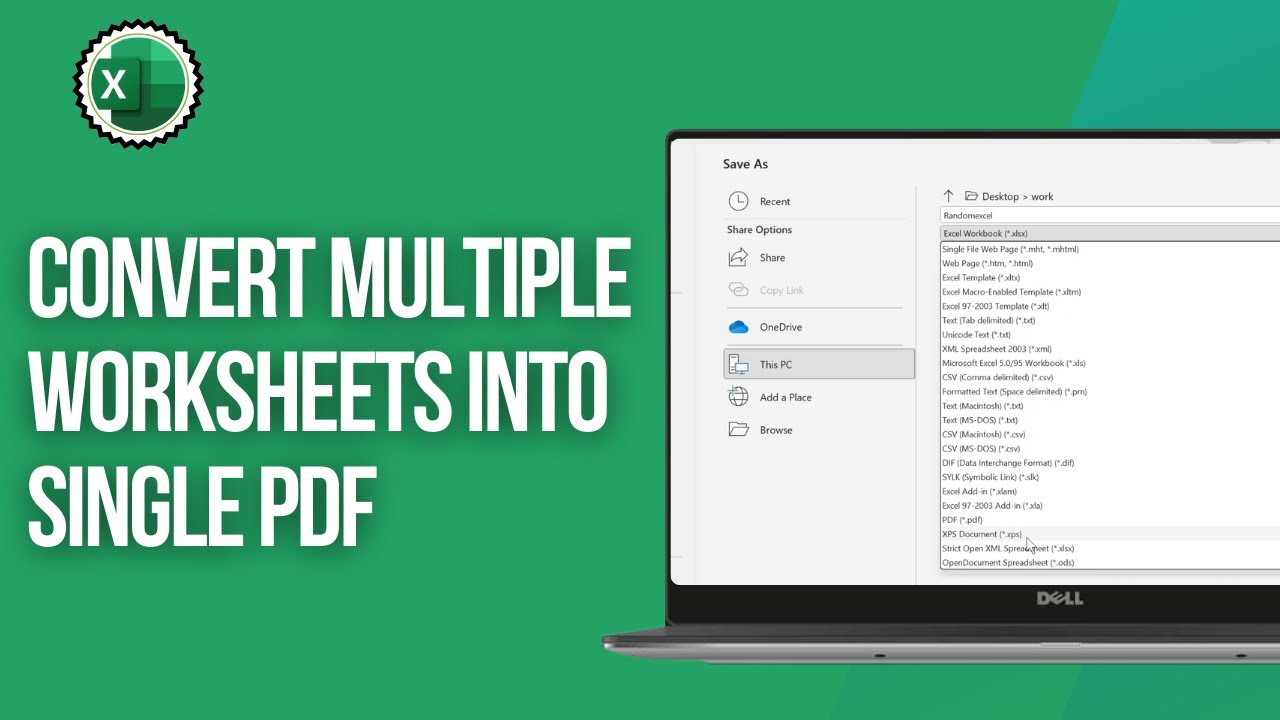 Convert Multiple Worksheets to One PDF 📄