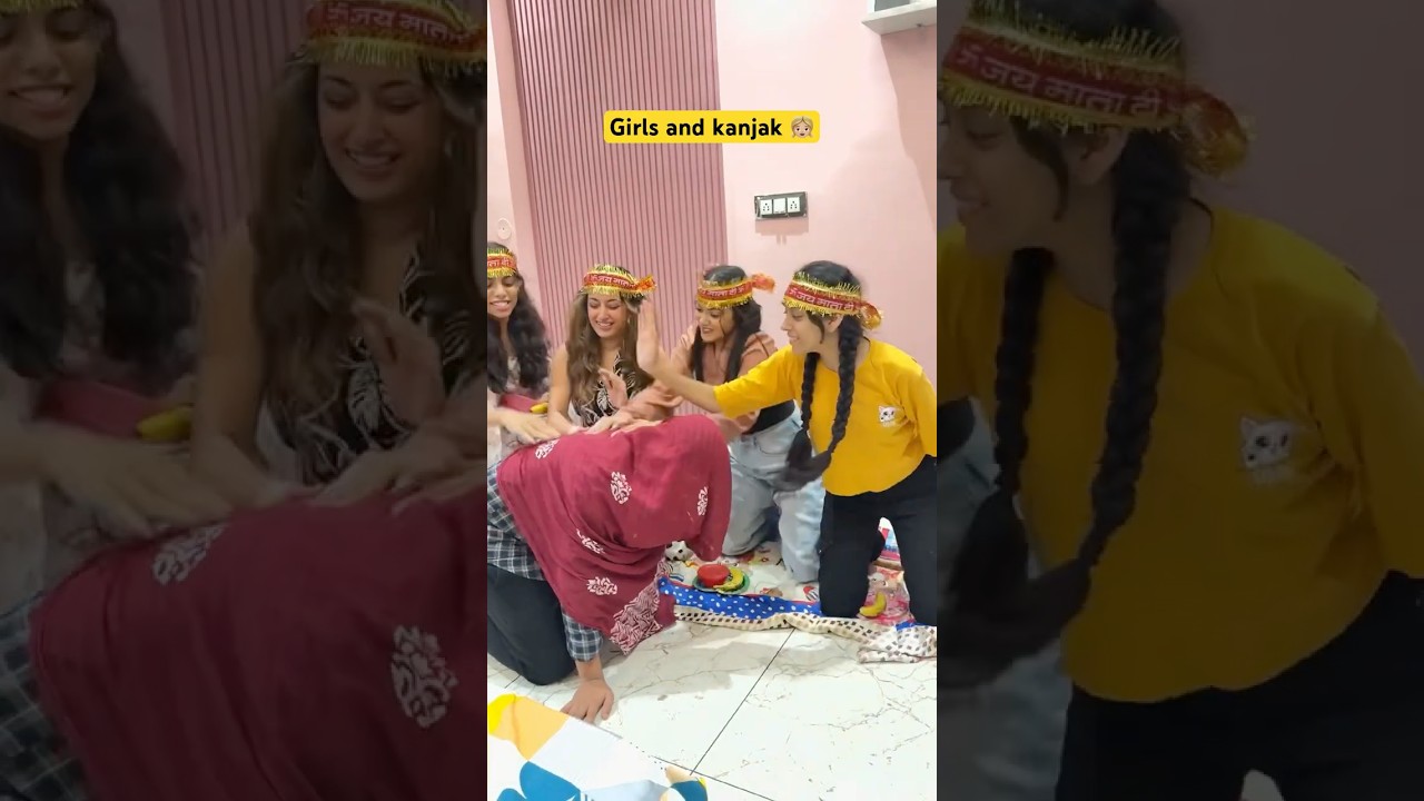 Celebrating Navratri with Girls and Kanjak Puja 🌸