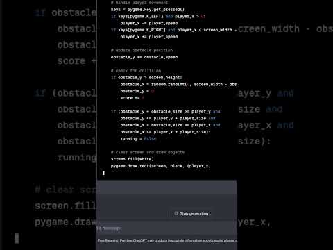 Can A.I. CODE an ENTIRE game on PYTHON? Watch ChatGPT Try...