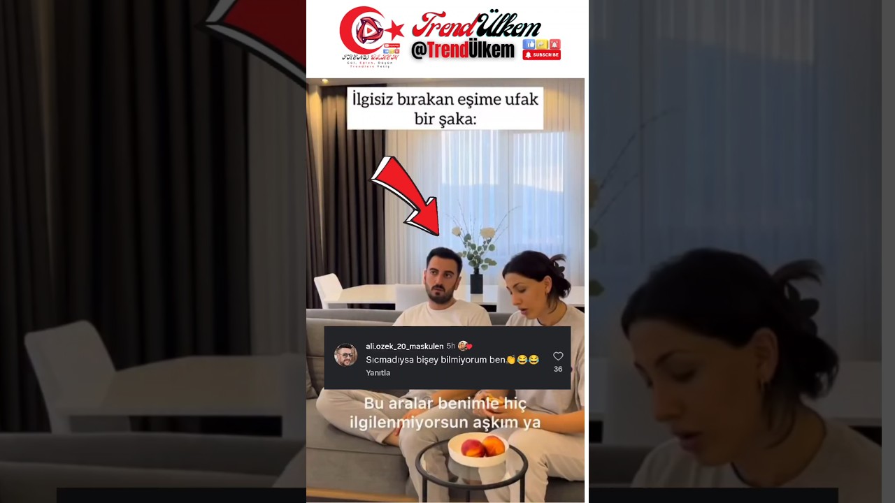 Eskisi gibi ilgi göstermeyen kocasına yaptığı şaka aklını aldı #sosyal #trend #gündem