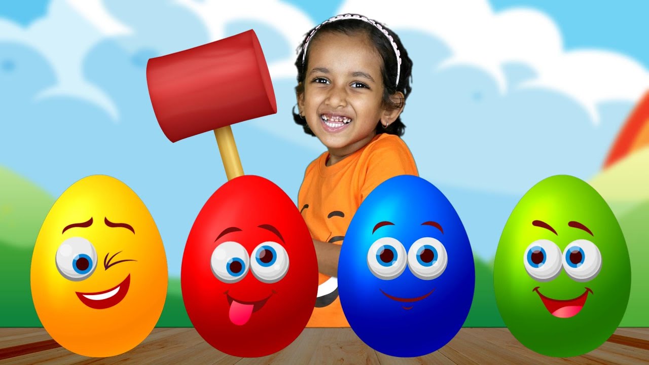 5 Ovos Surpresa Coloridos e Canções Divertidas 🥚