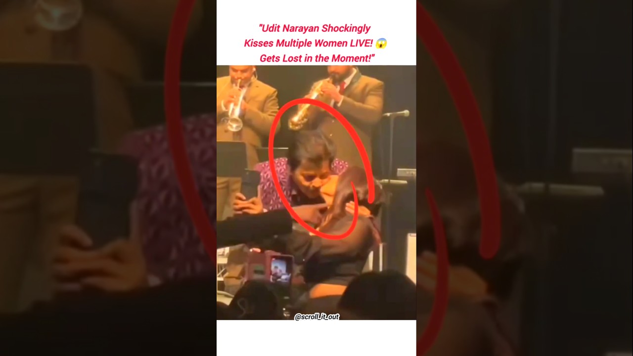 Udit Narayan 🎤 Shockingly Kisses Multiple Women LIVE! 😱 Gets Lost in the Moment! #edit #shorts