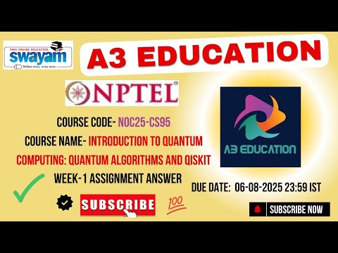 NPTEL Introduction to Quantum Computing: Quantum Algorithms and Qiskit Week 1 Assignment Answers