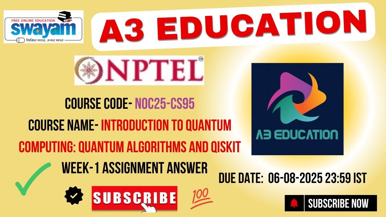 Master Quantum Computing with NPTEL: Week 1 Qiskit & Algorithms Answers π