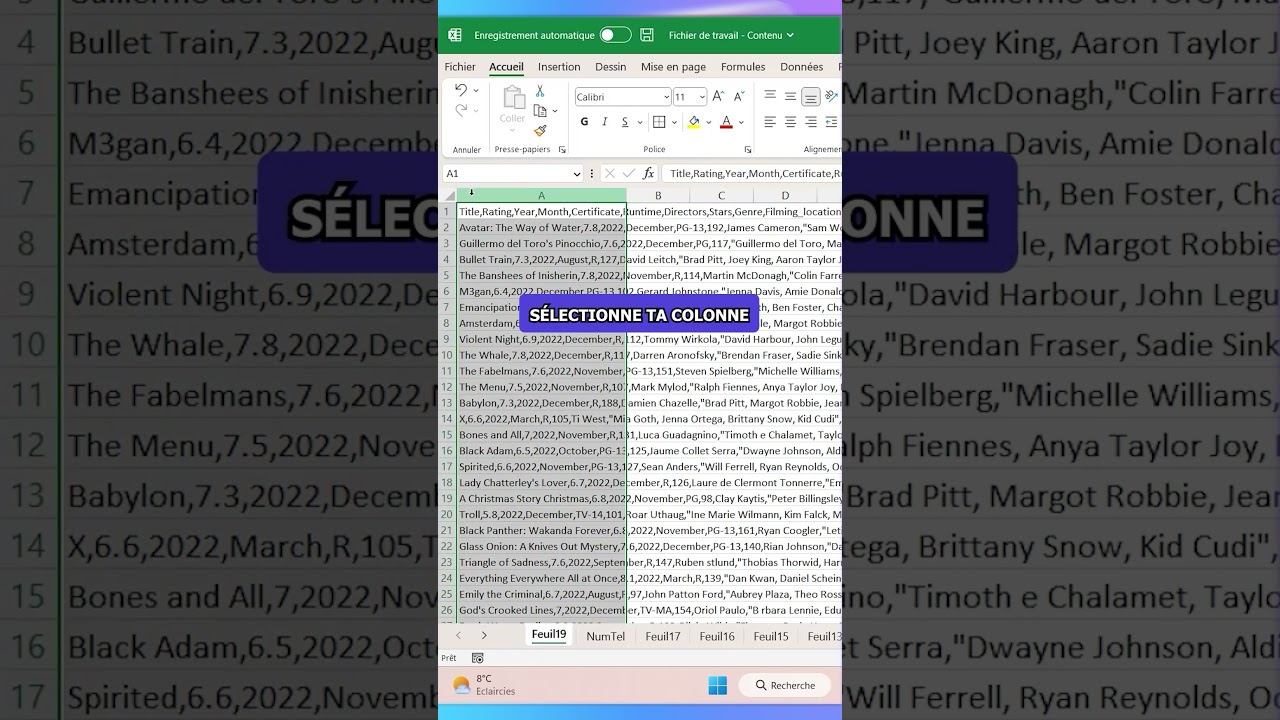 Comment lire facilement un fichier CSV sur Excel