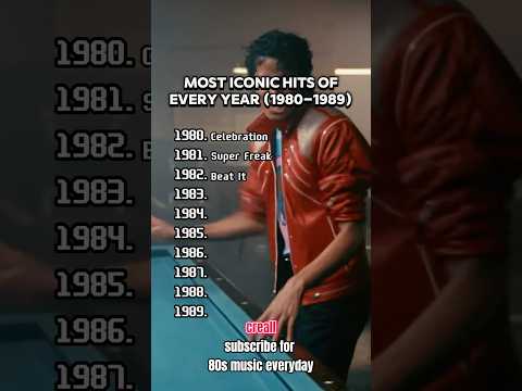 Best 80s Songs Each Year (1980-1989) #80smusic #song #music