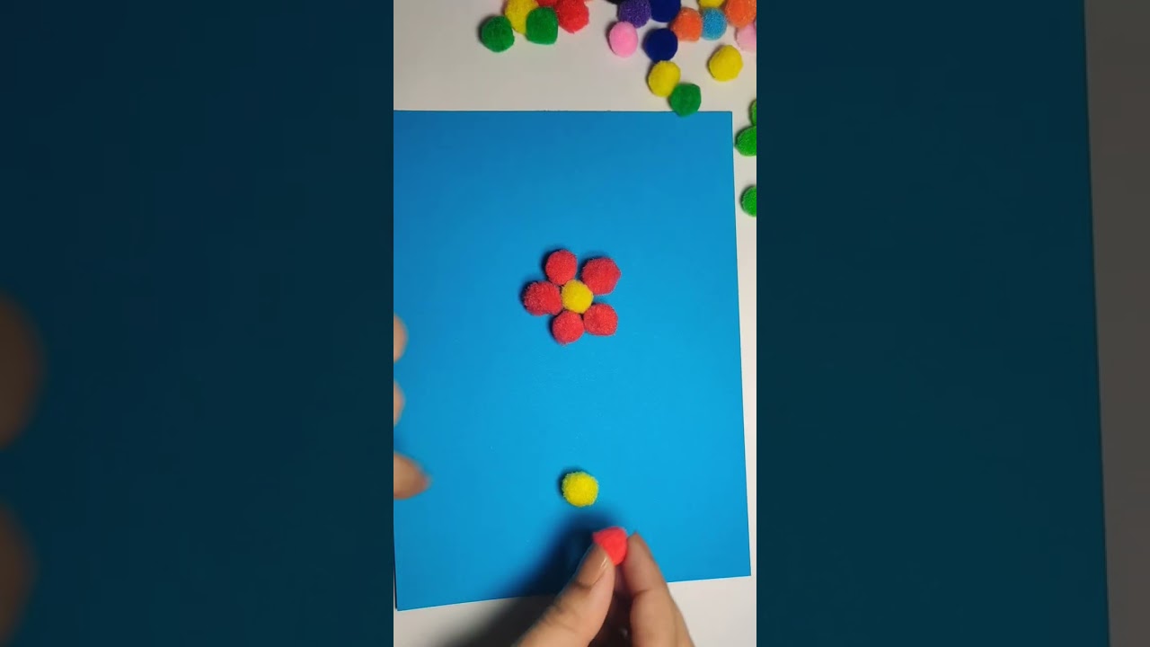 Flowers & Clouds Pom Pom Art 🌸☁️