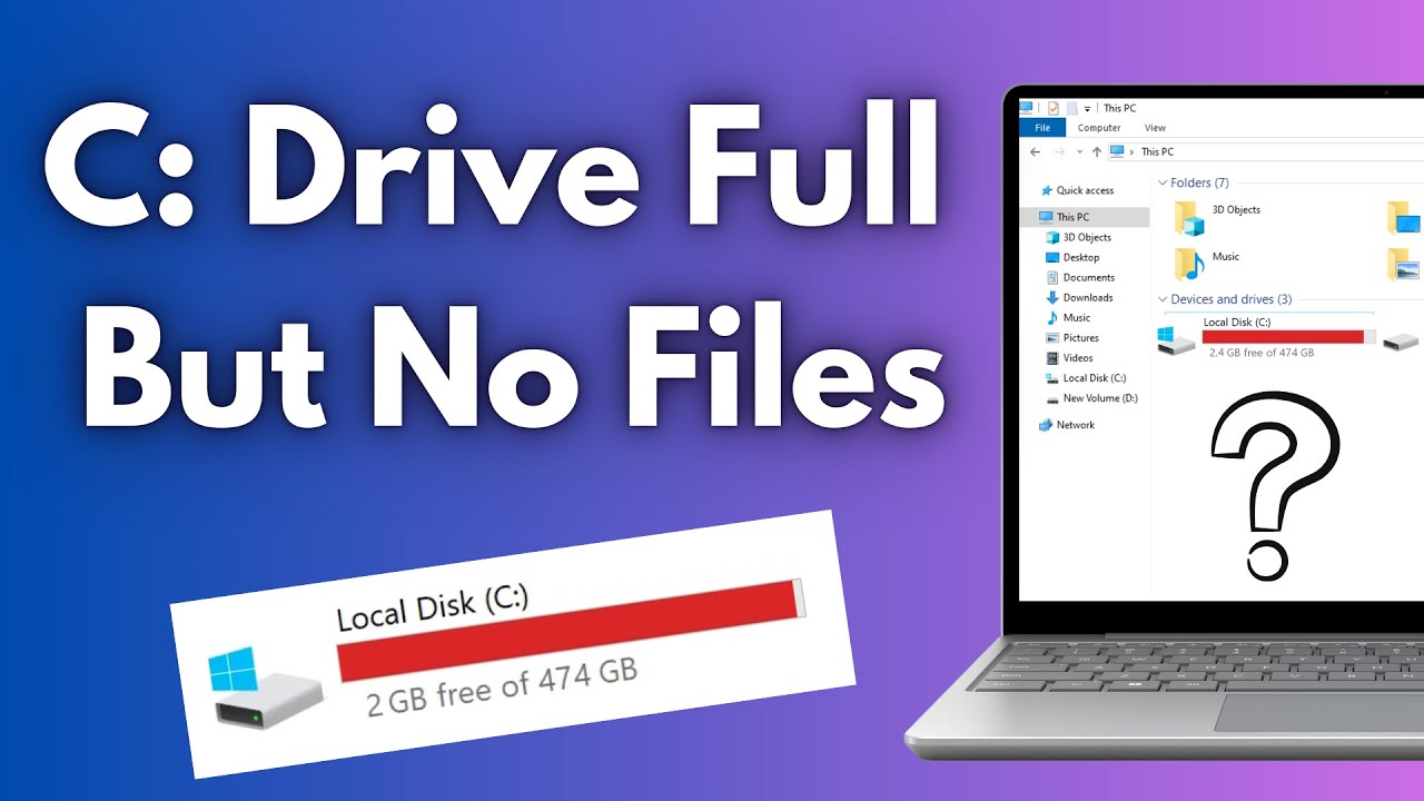 Fix C Drive Full Without Files in Windows 10