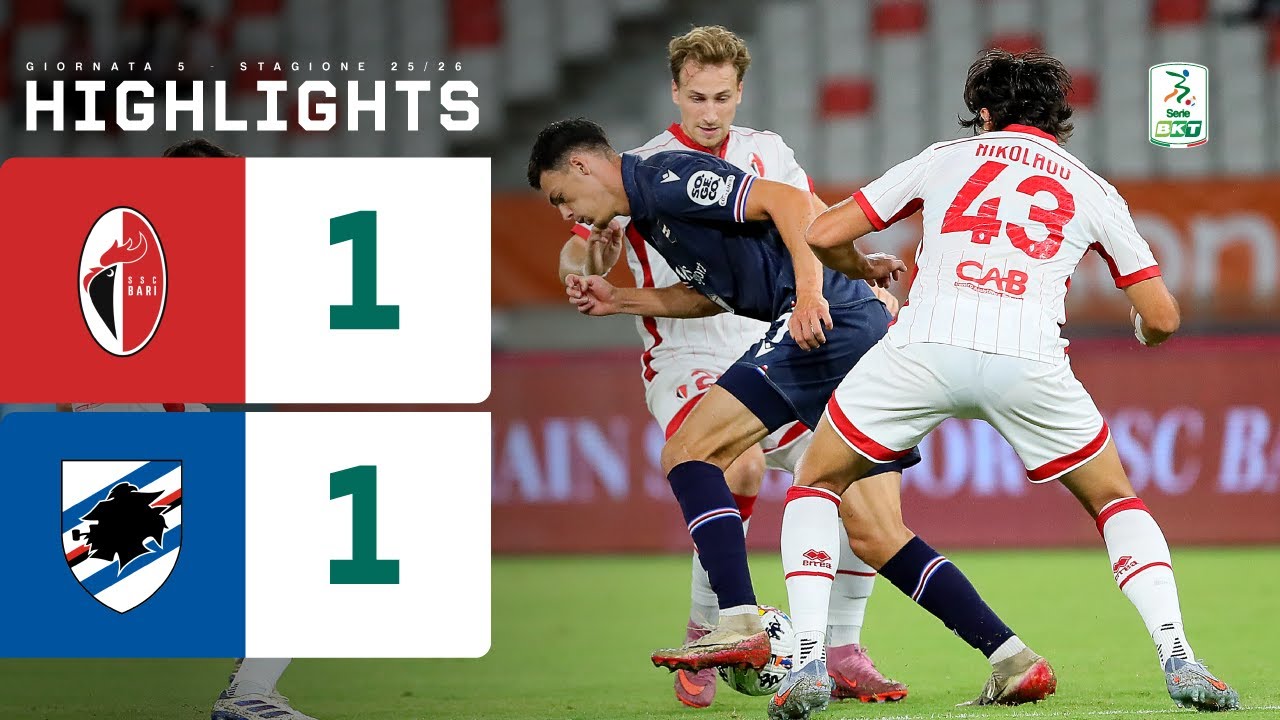 Bari vs Sampdoria 1-1 ⚽ | Depaoli & Moncini Score in Exciting Serie BKT Clash