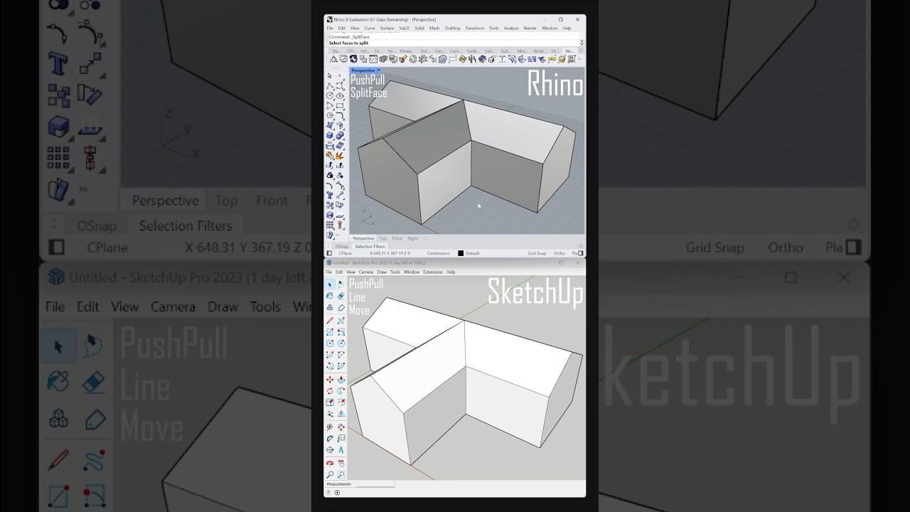SketchUp vs Rhino: Beginner Tutorials 🏛️