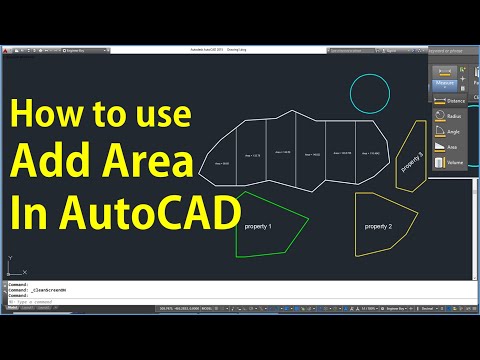 How to use add areas in autocad