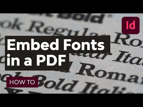 Embed Fonts in PDFs with Adobe InDesign