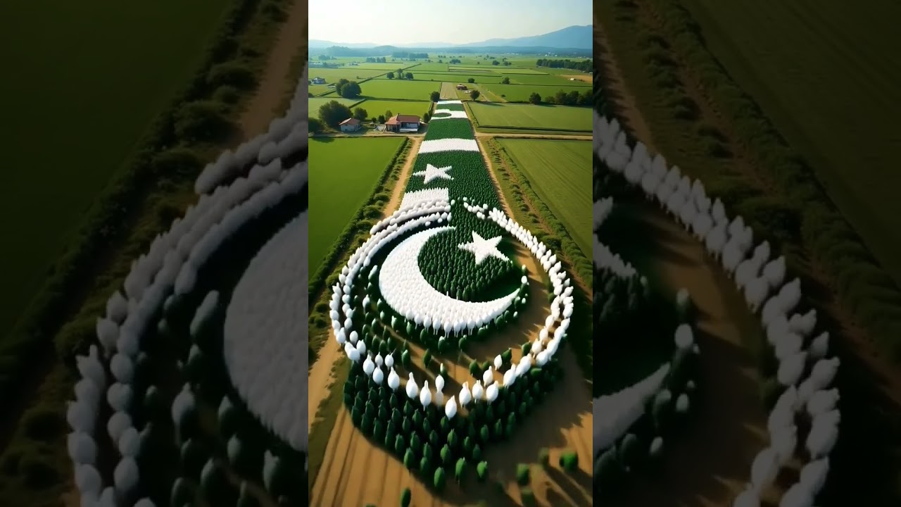 Spectacular Drone Capture: 15,000 Rabbits Create Pakistani Flag 🇵🇰