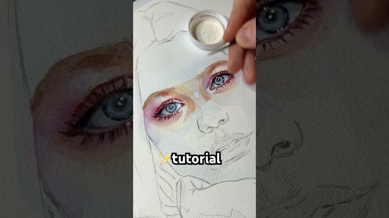Realistic Blue Eyes in Watercolors π¨