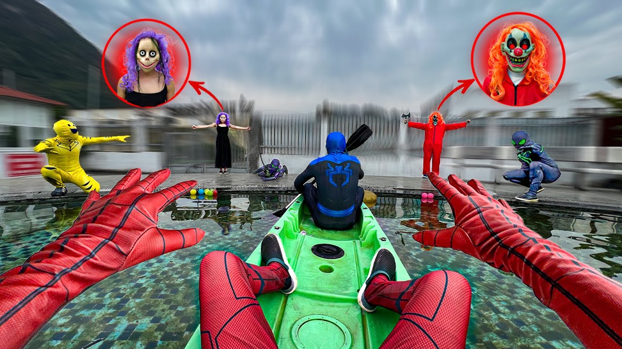 5 Spider-Man & Pennywise Meet Serbian Dancer in Abandoned School 🕷️