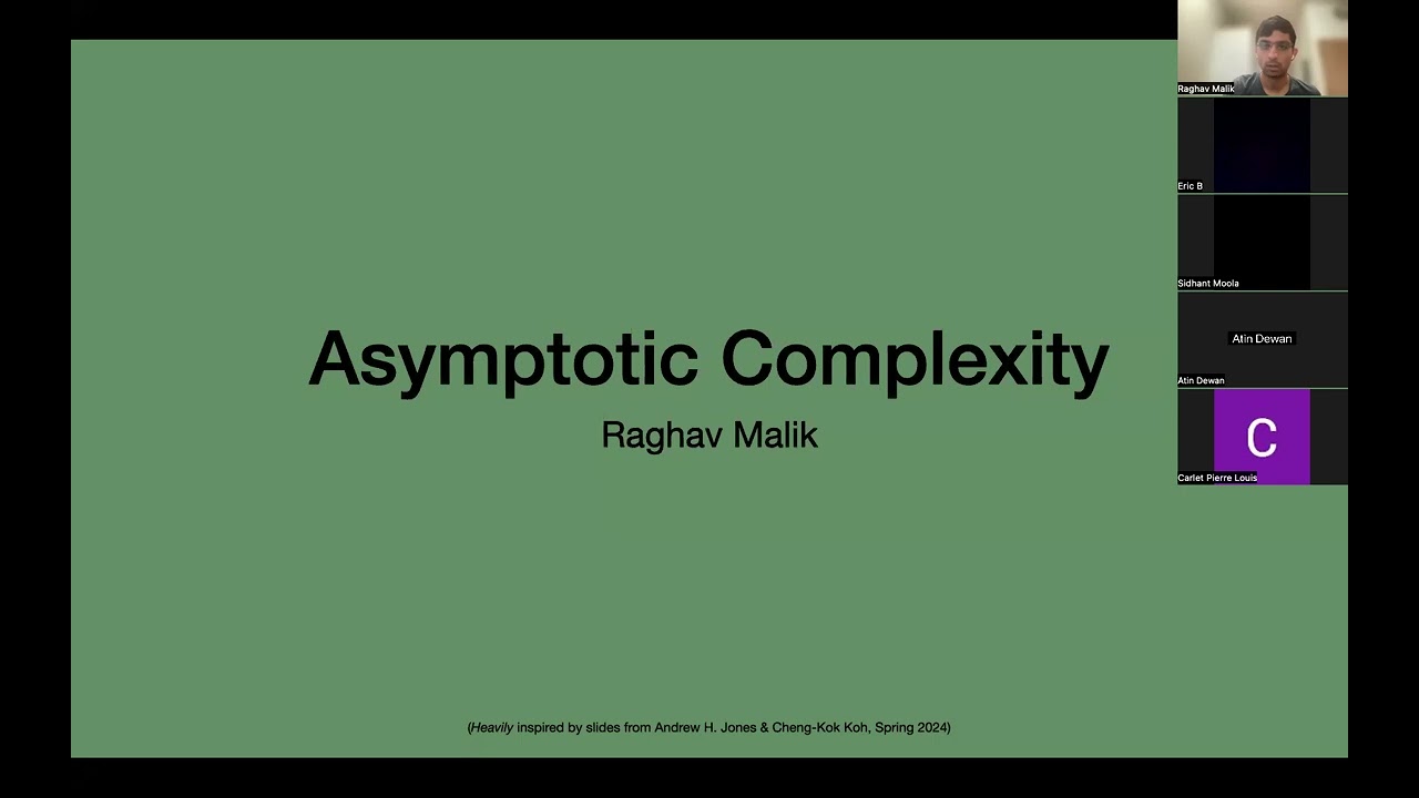 ECE 36800: Understanding Asymptotic Complexity