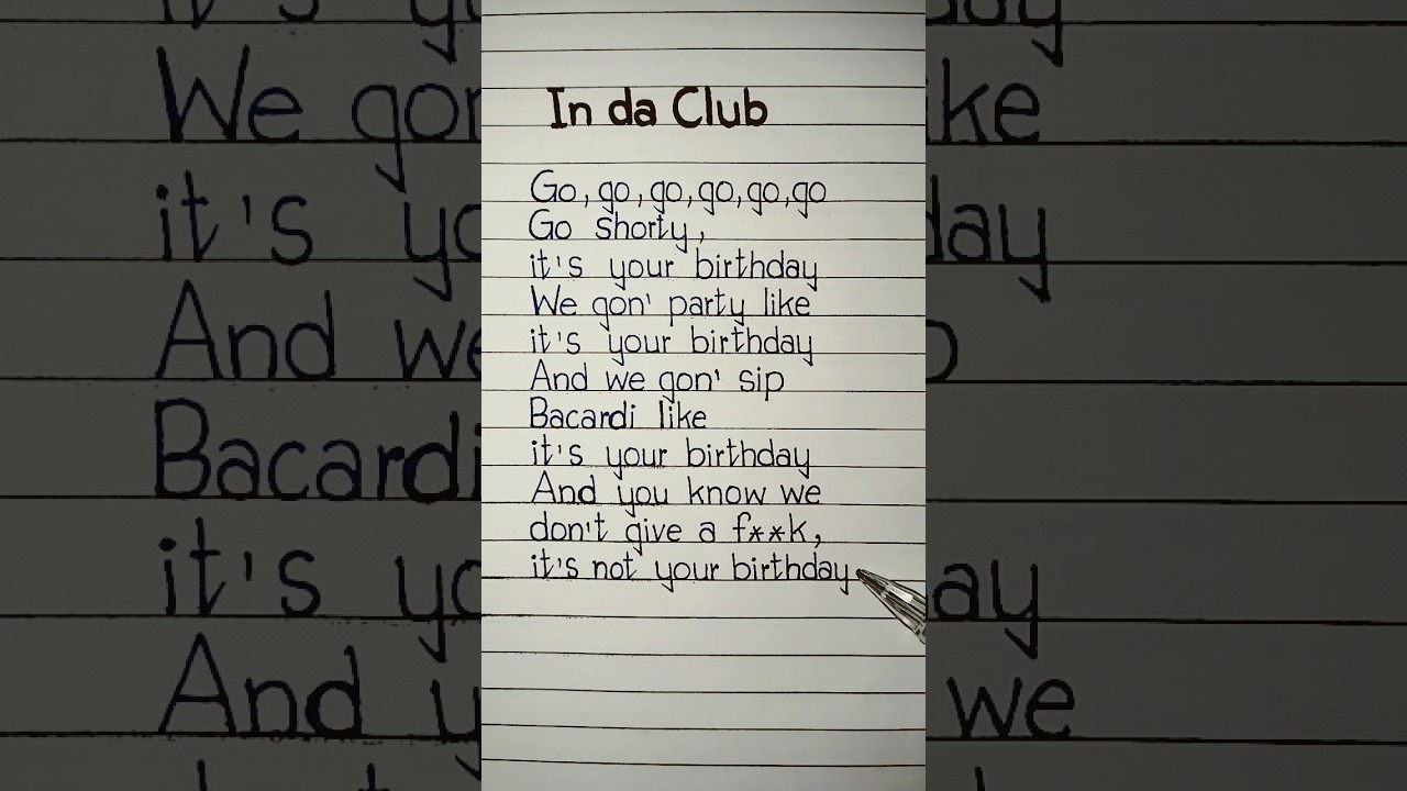 50 Cent - In Da Club Lyrics 🎶